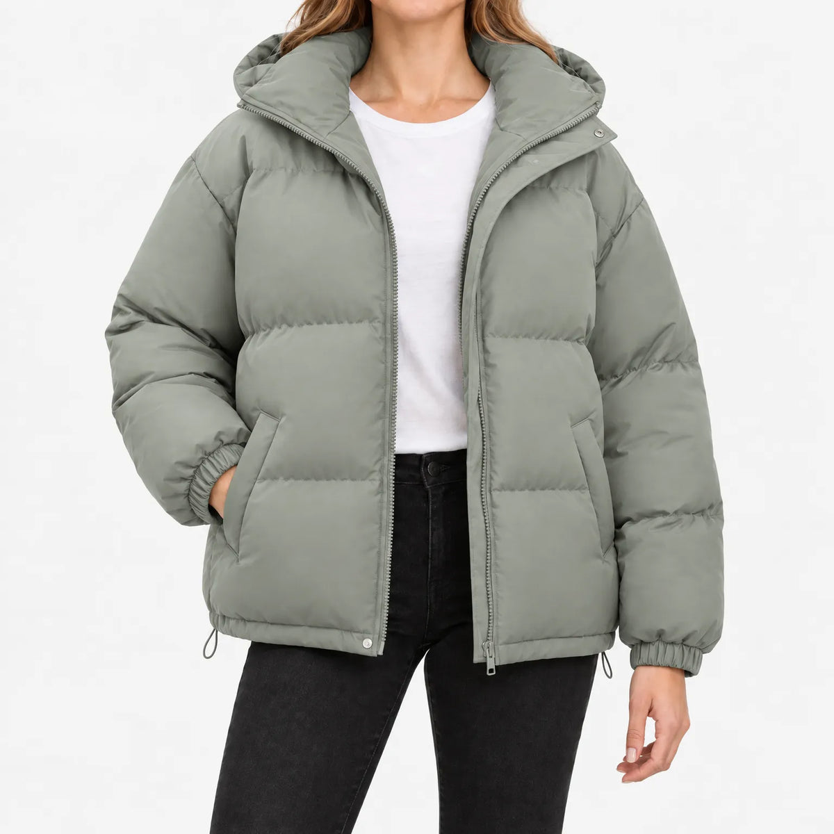 Aerique - Women's Oversized Hooded Puffer Jacket