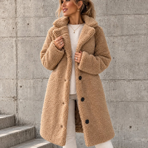 Arlesa - Long Fleece Teddy Coat