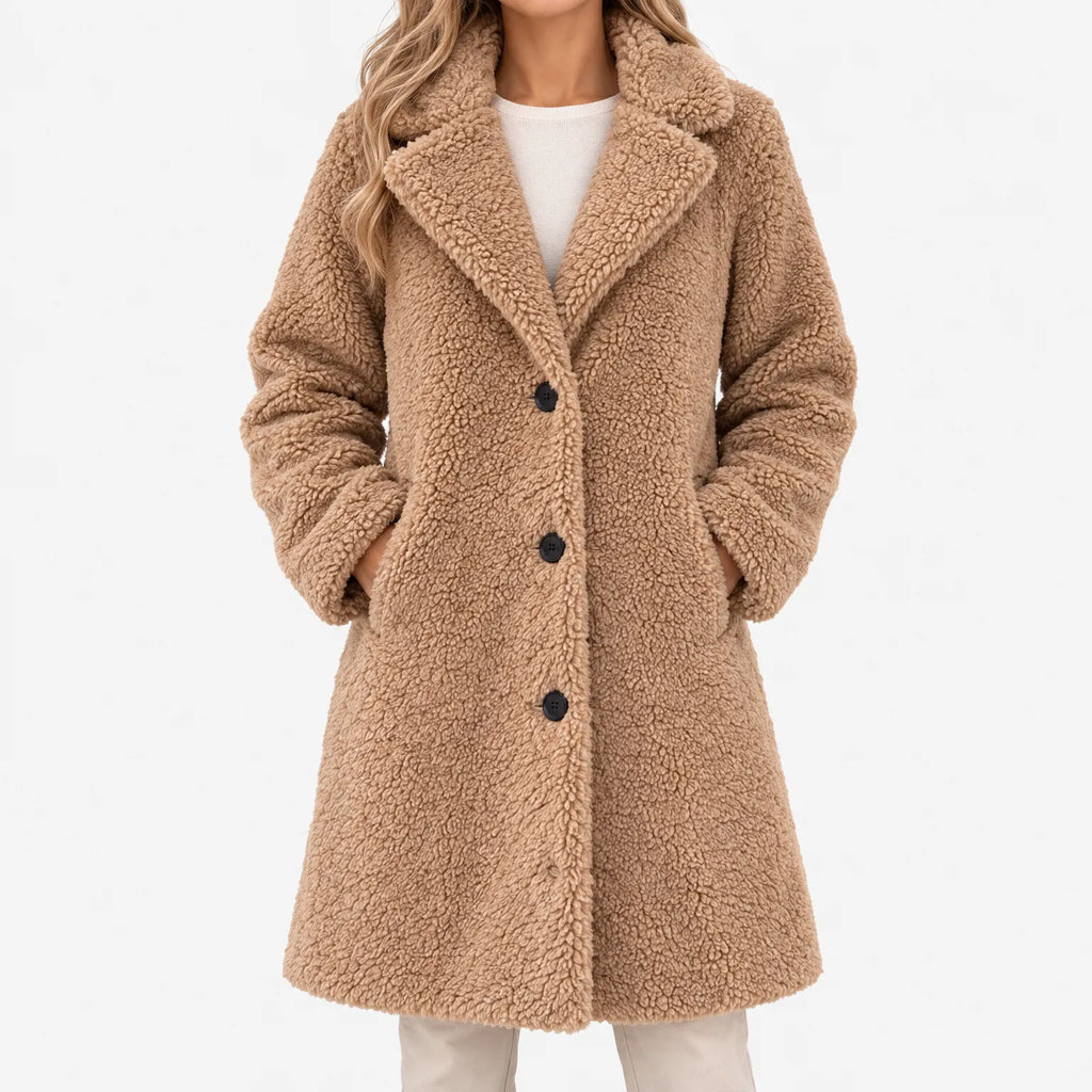 Arlesa - Long Fleece Teddy Coat