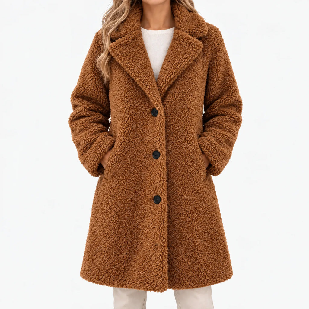 Arlesa - Long Fleece Teddy Coat