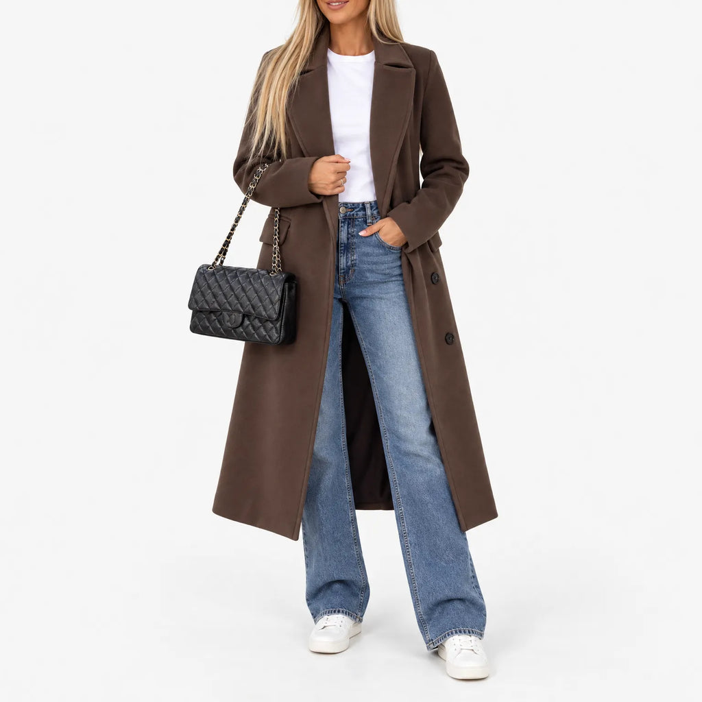 Aveline - Long Double Breasted Winter Coat