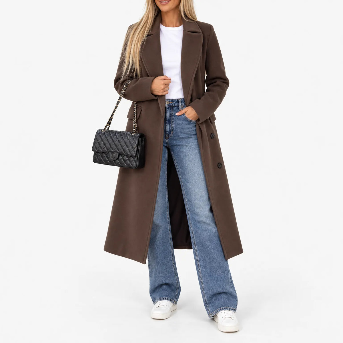Aveline - Long Double Breasted Winter Coat