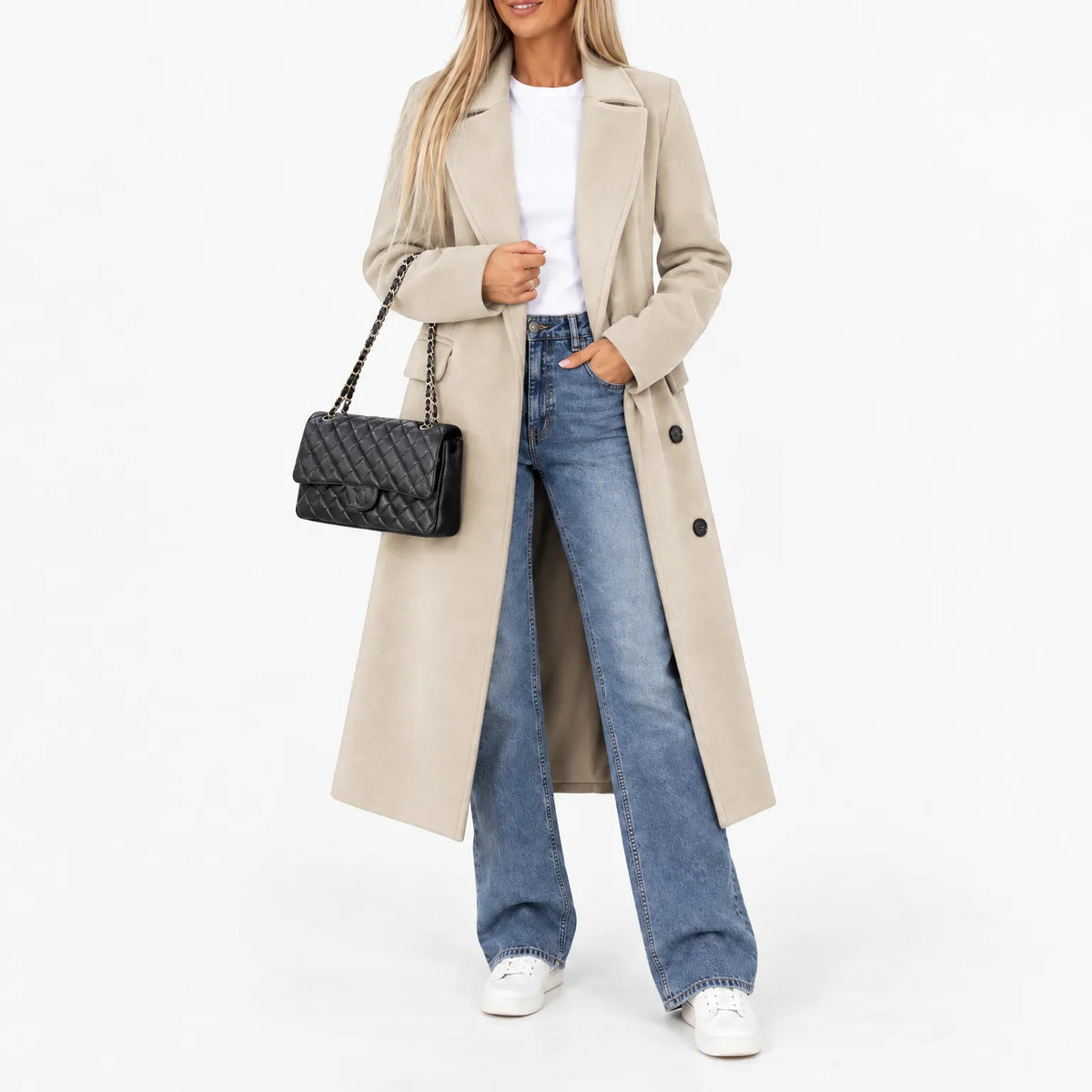 Aveline - Long Double Breasted Winter Coat