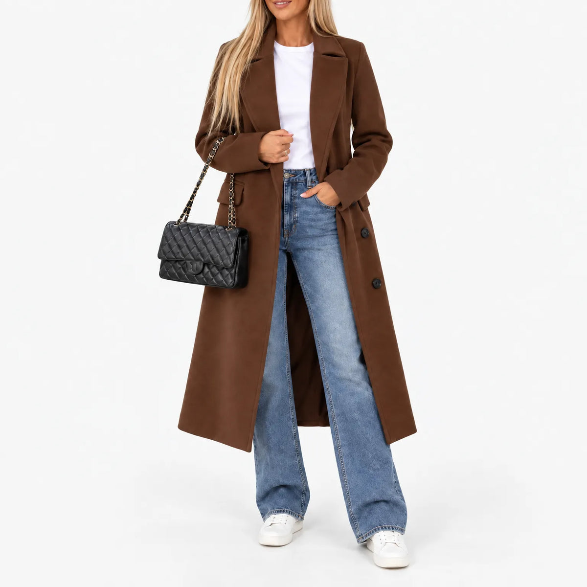 Aveline - Long Double Breasted Winter Coat