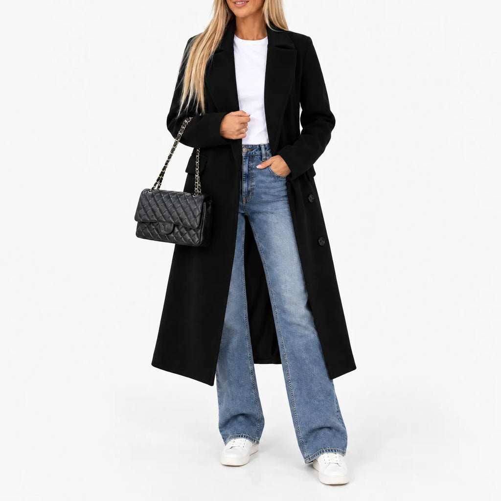 Aveline - Long Double Breasted Winter Coat