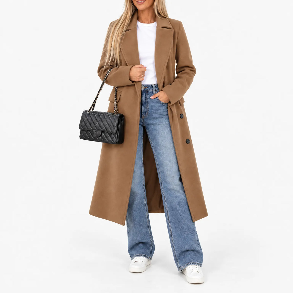 Aveline - Long Double Breasted Winter Coat