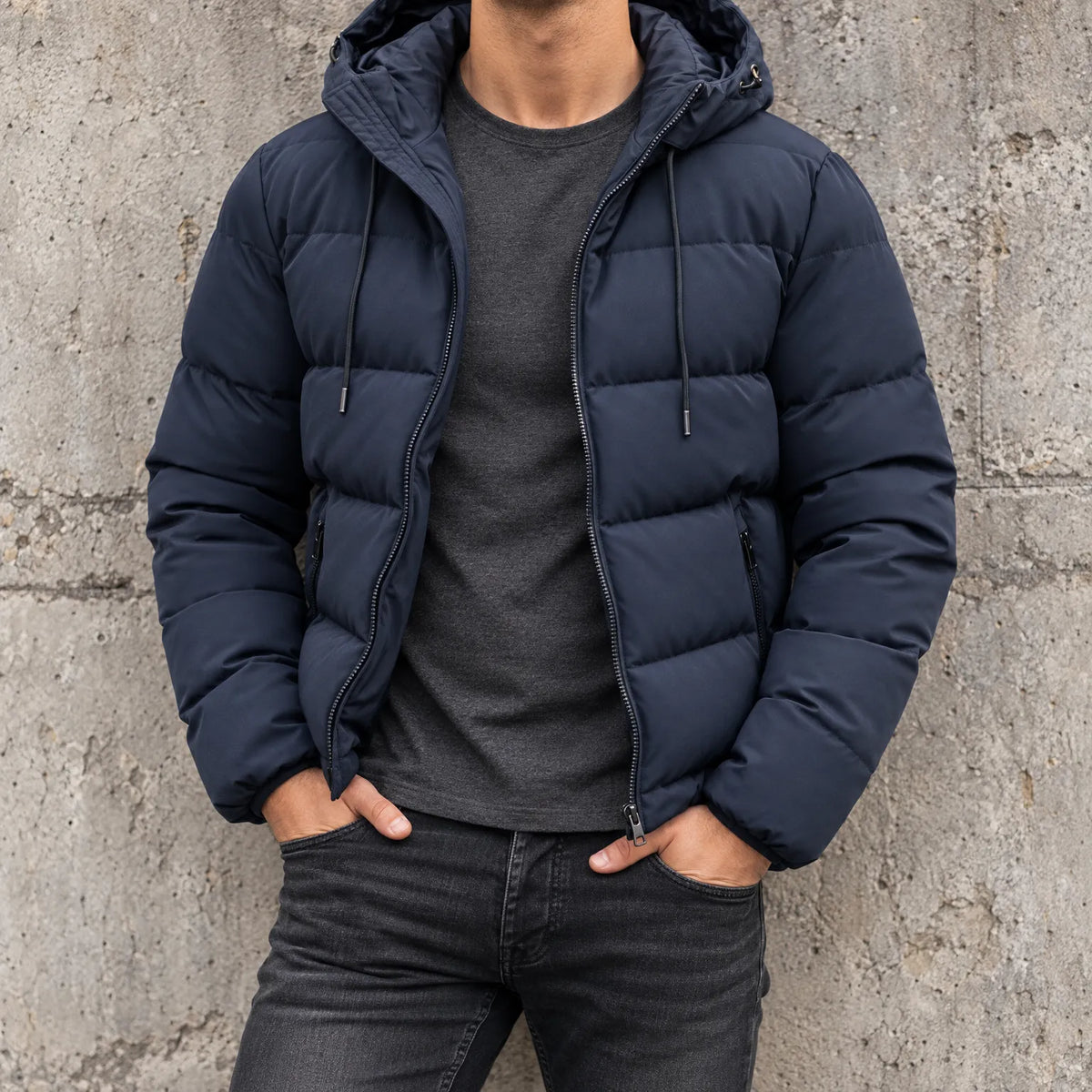 Axiola - Men's Quilted Casual Puffer Jacket