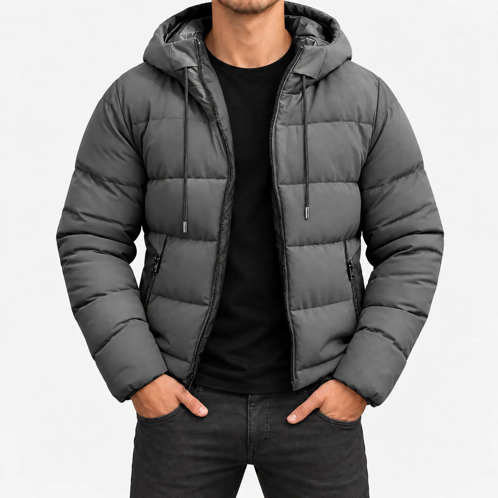 Axiola - Men's Quilted Casual Puffer Jacket
