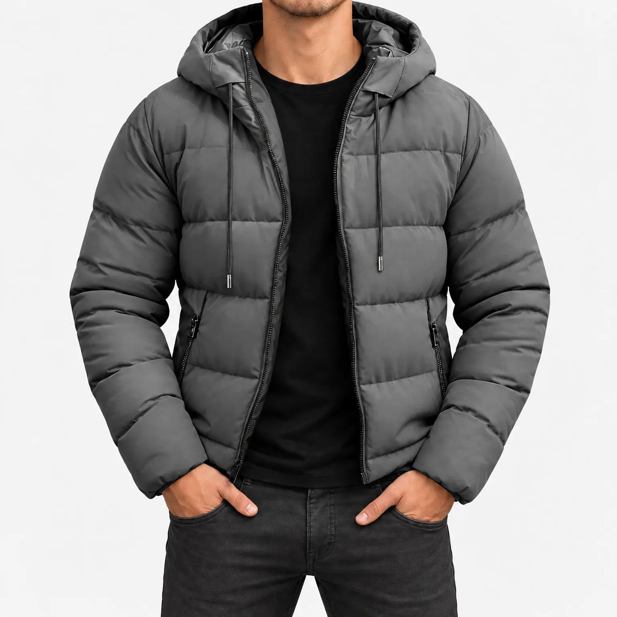 Axiola - Men's Quilted Casual Puffer Jacket