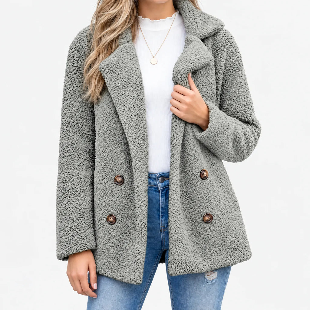 Fendura - Women's Textured Teddy Bear Coat