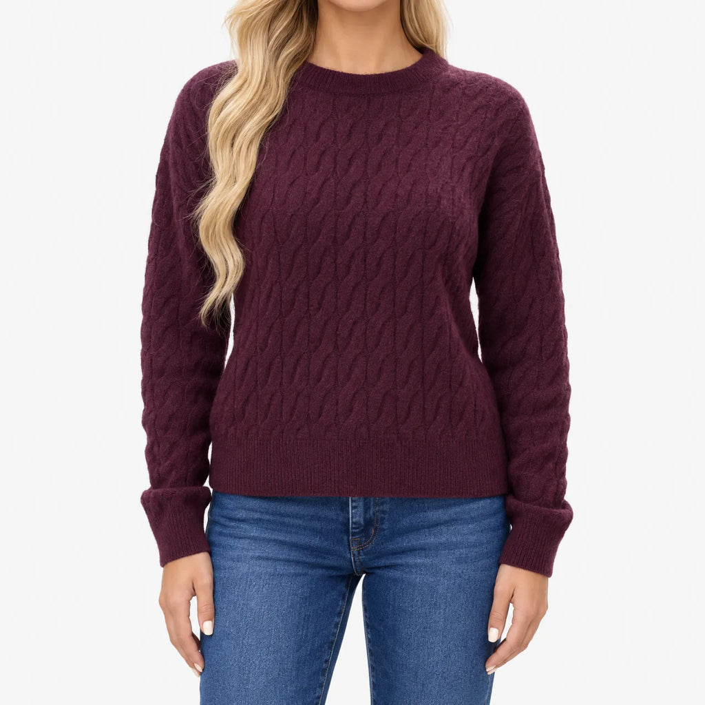Kintara - Women's Textured Cable Knit Jumper
