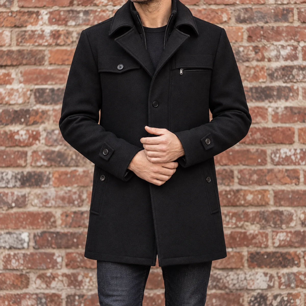 Loxford - Men's Tailored Button-Front Trench Coat
