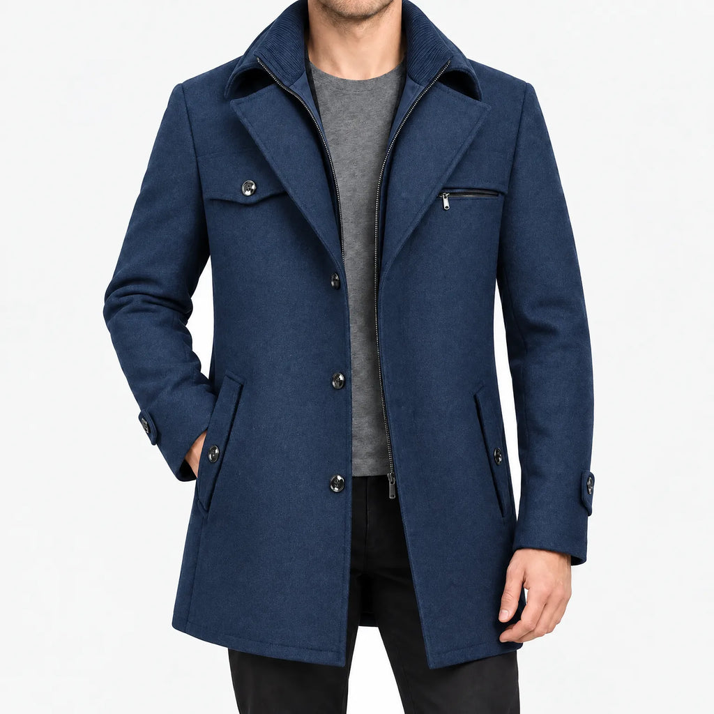 Loxford - Men's Tailored Button-Front Trench Coat