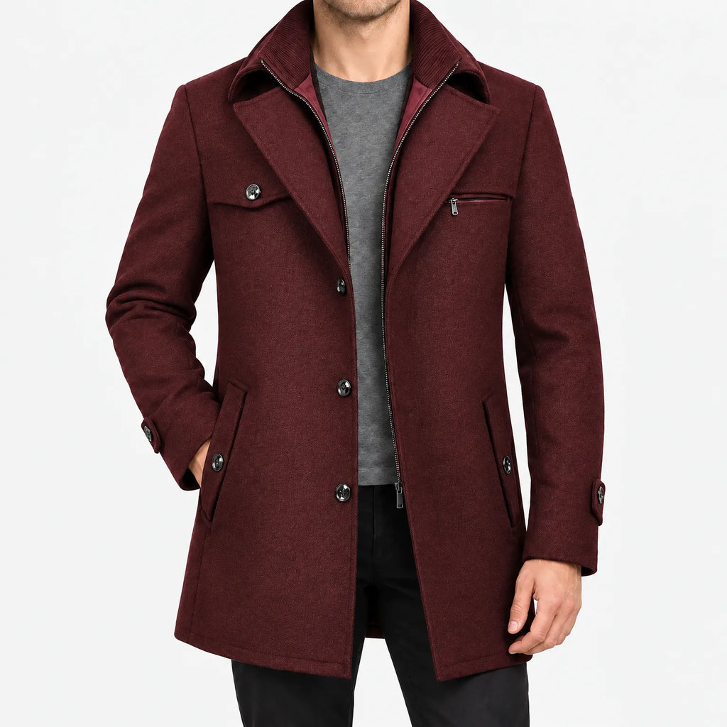 Loxford - Men's Tailored Button-Front Trench Coat