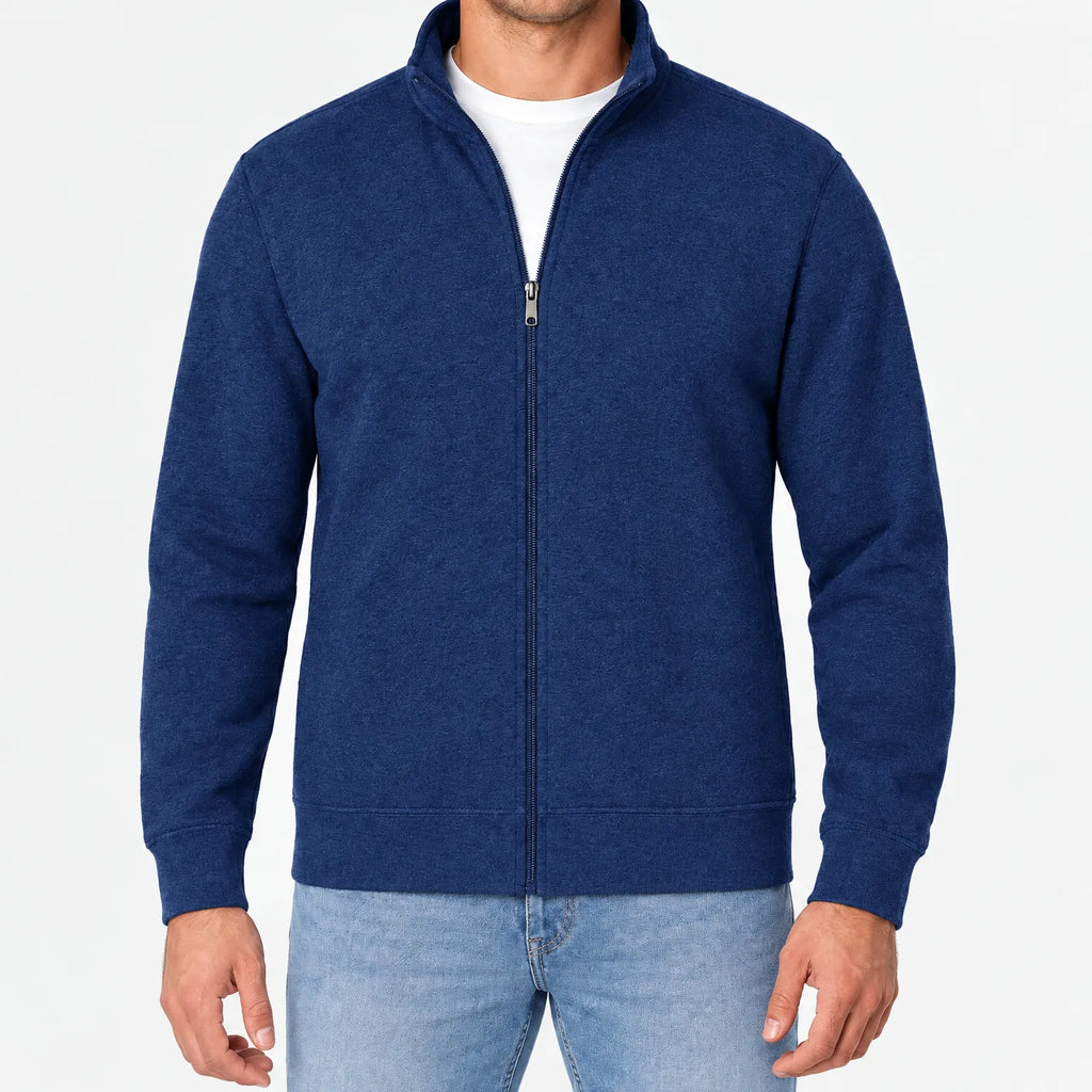 Loxon - Men's Full Zip Standing Collar Sweatshirt