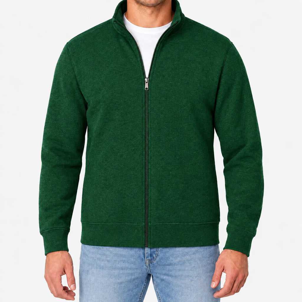 Loxon - Men's Full Zip Standing Collar Sweatshirt