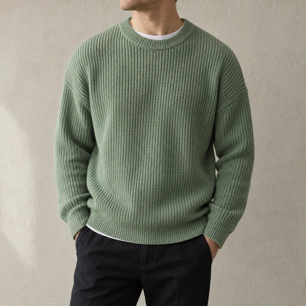 Marnock - Men's Ribbed Crew Neck Jumper