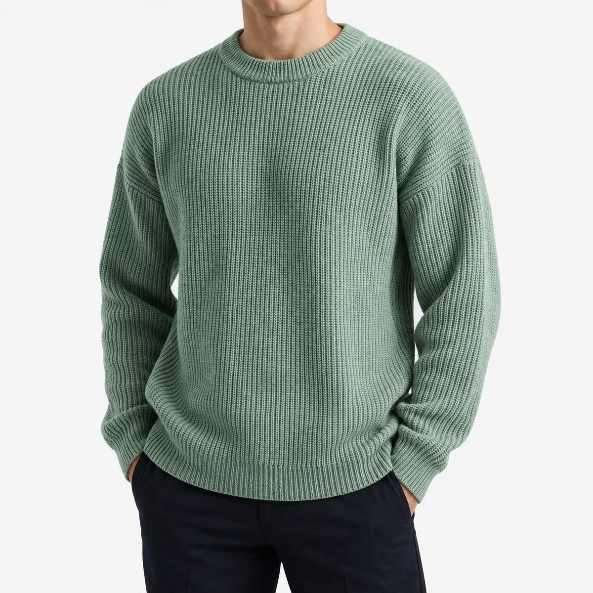 Marnock - Men's Ribbed Crew Neck Jumper
