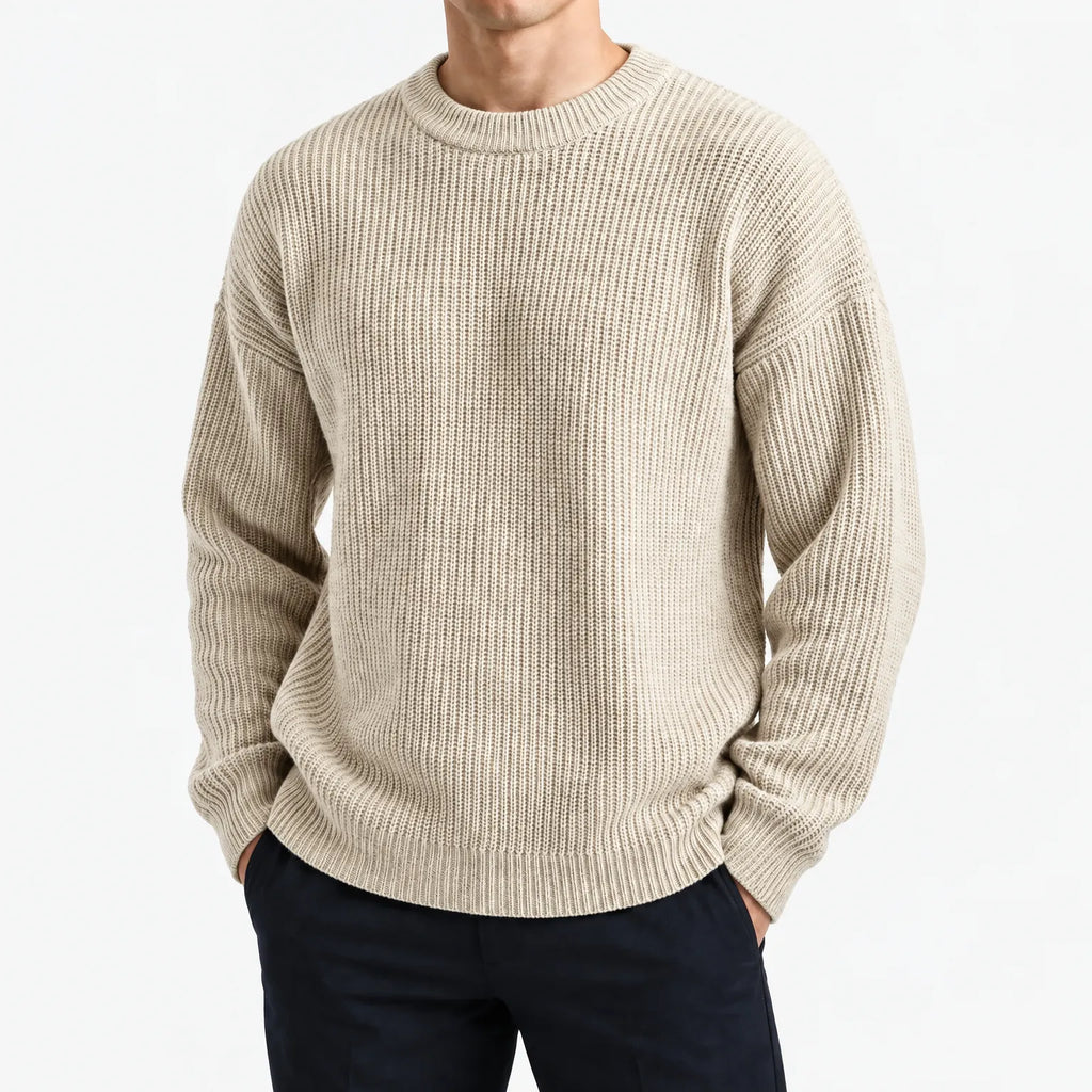 Marnock - Men's Ribbed Crew Neck Jumper