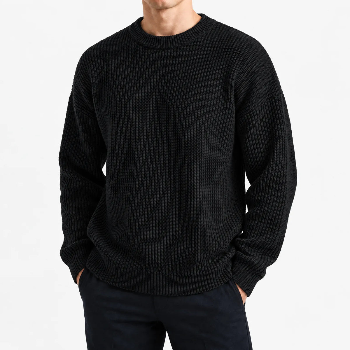 Marnock - Men's Ribbed Crew Neck Jumper