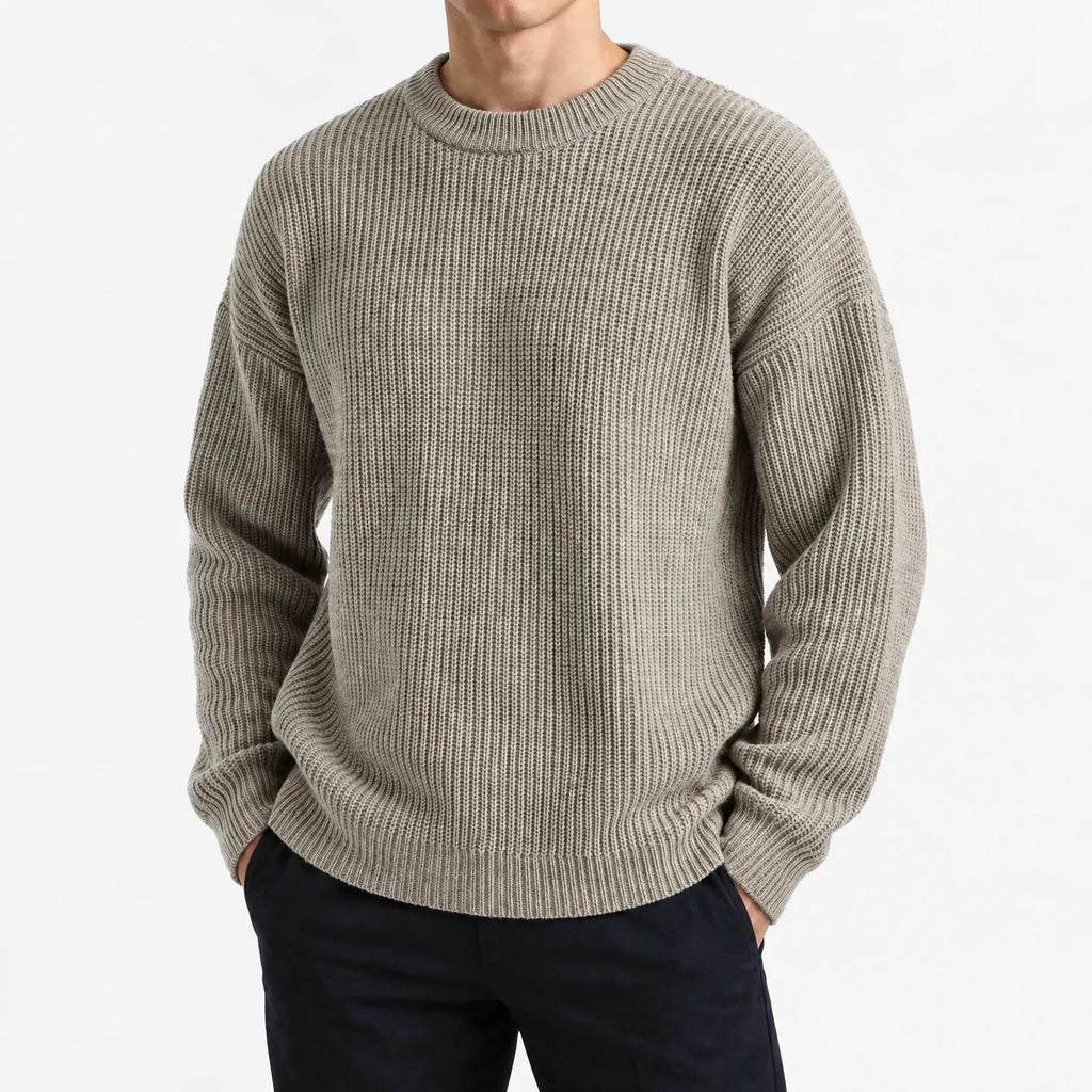 Marnock - Men's Ribbed Crew Neck Jumper