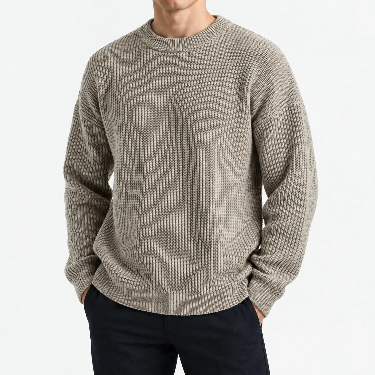 Marnock - Men's Ribbed Crew Neck Jumper