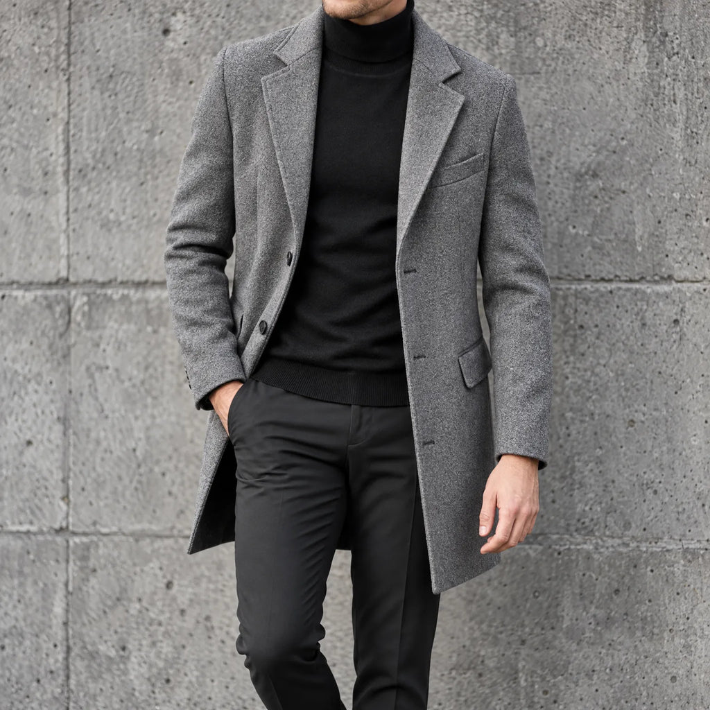 Stanthor - Men's Tailored Mid Length Overcoat
