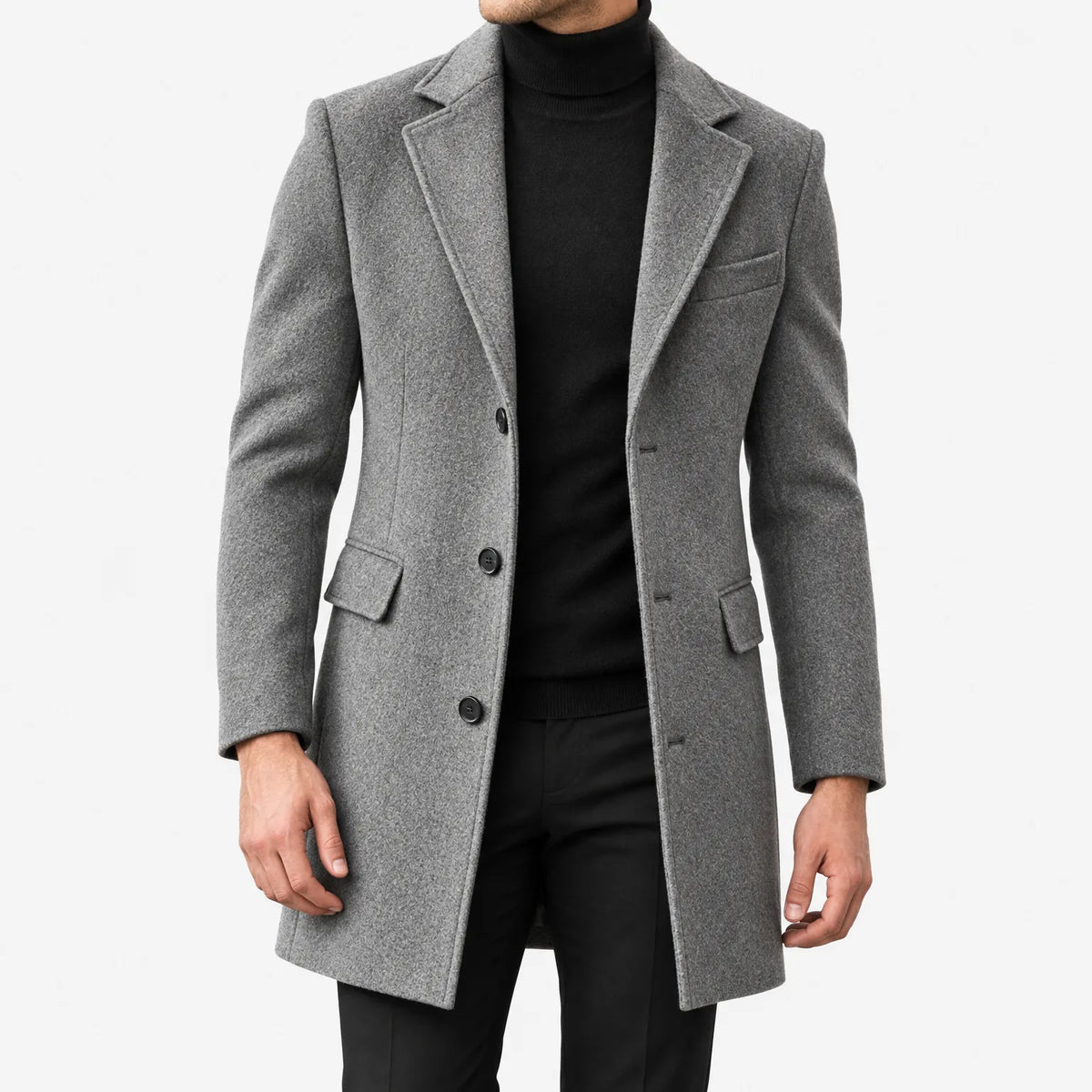 Stanthor - Men's Tailored Mid Length Overcoat
