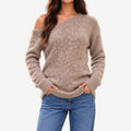 Veralia - Brushed Knit Off-The-Shoulder Jumper